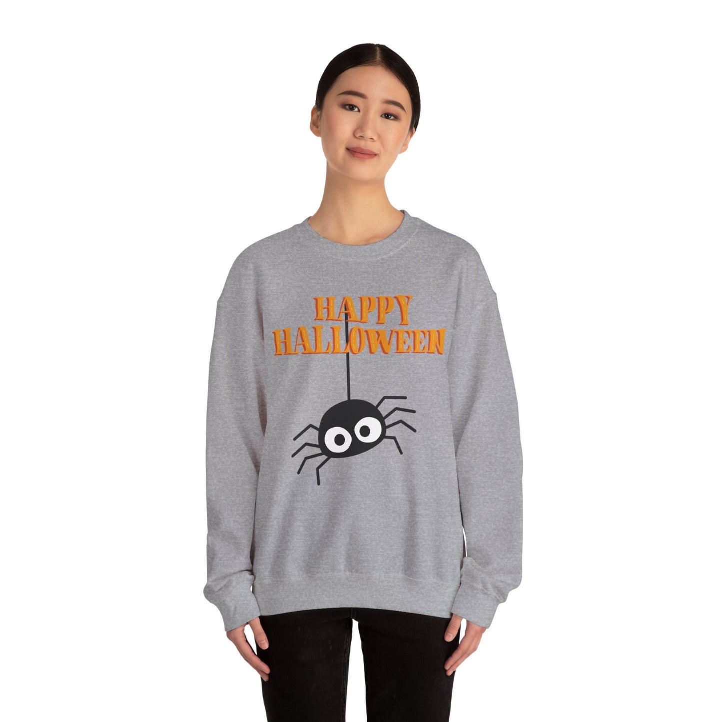 Halloween Spider Crewneck Sweatshirt | Cozy Unisex Pullover, Perfect for Fall, Halloween, Spooky Season, Gift for Friends