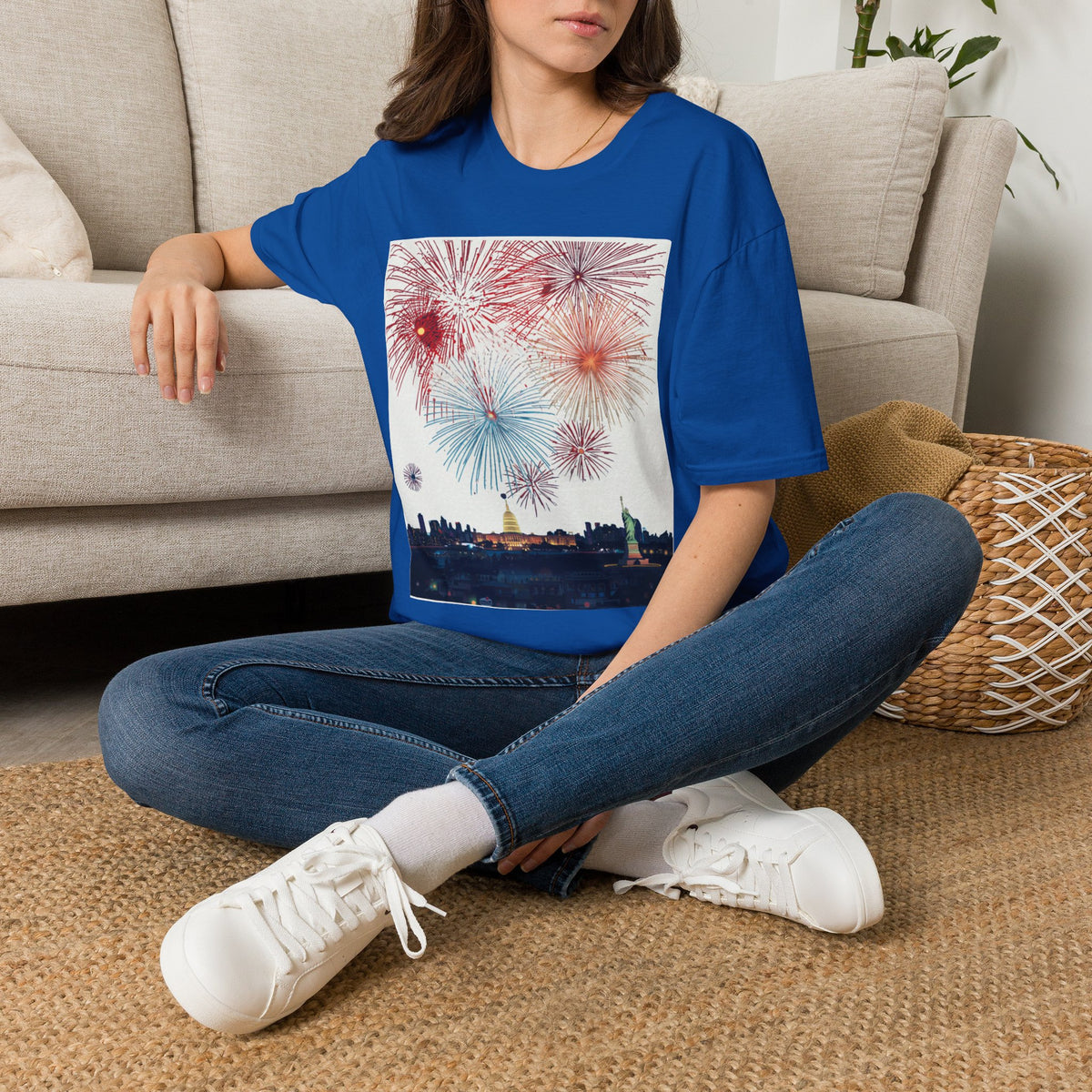 Fireworks Burst T-Shirt | Patriotic Sparkler Celebration Tee