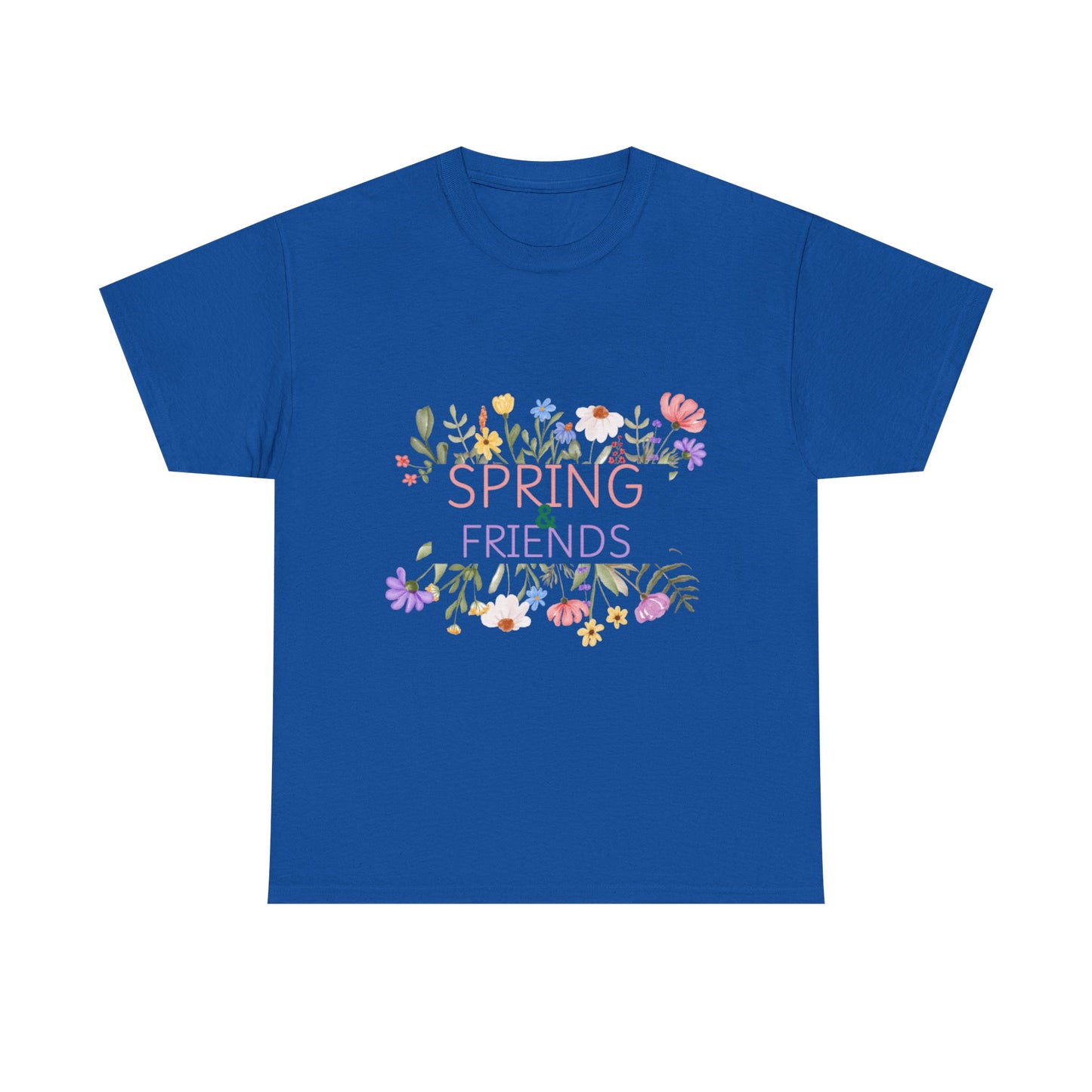 Spring & Friends Floral Unisex Heavy Cotton Tee | Casual Wear, Spring Outfit, Gift for Her, Nature Lover Shirt, Eco-Friendly Tee