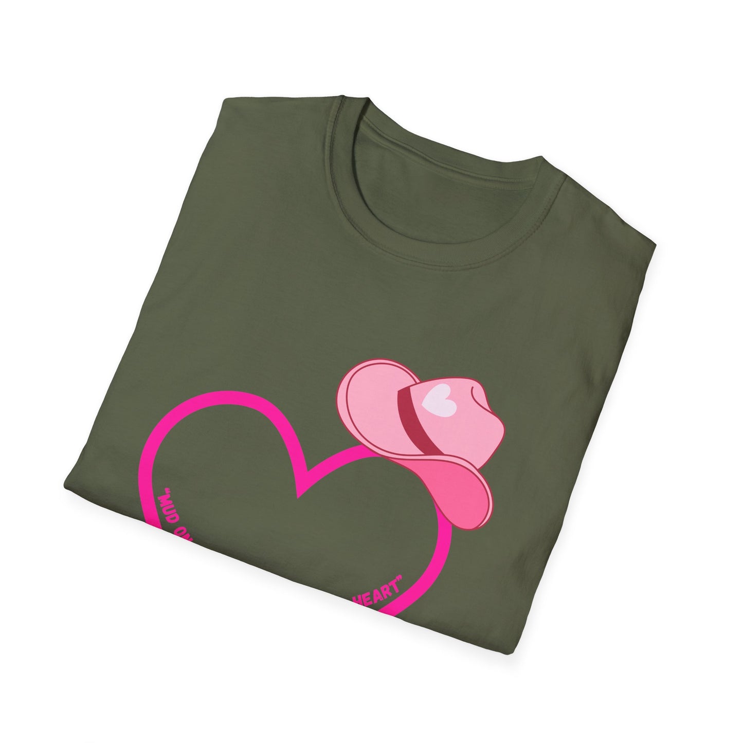 Pink Cowboy Hat Heart T-Shirt | Western Heart Graphic Tee