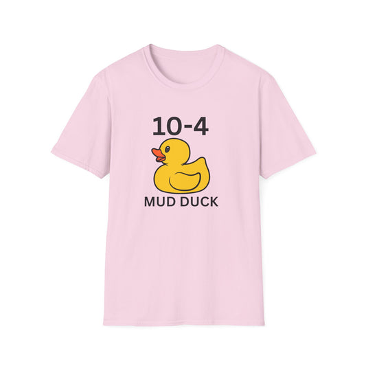 Funny Mud Duck Graphic Tee, Unisex Shirt, Casual Wear, Gift for Friends, Summer Outing, Unique Duck T-Shirt