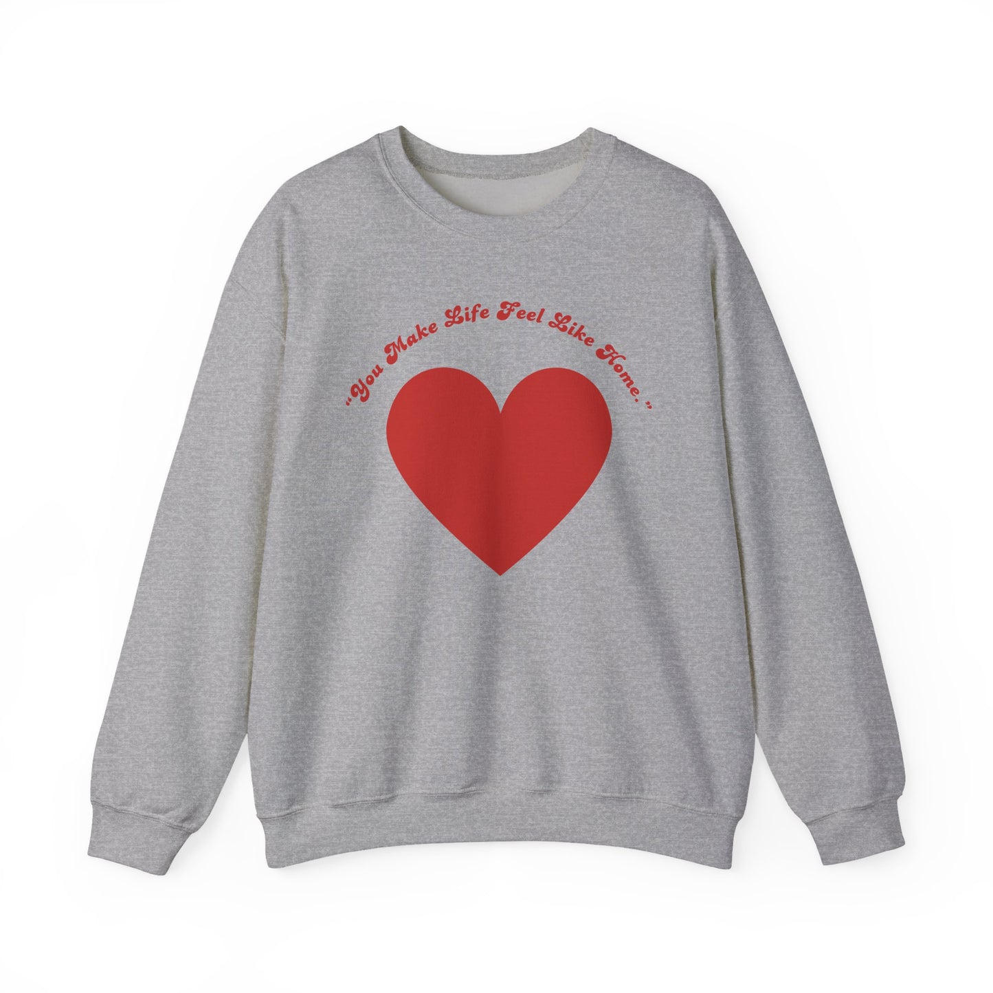 Red Heart Crewneck Sweatshirt | Minimal Love Graphic