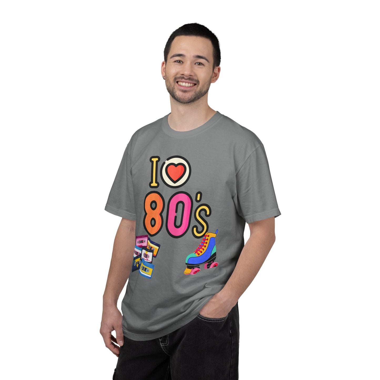 I  80s cassette & roller skate T-Shirt | Retro 1980s Design