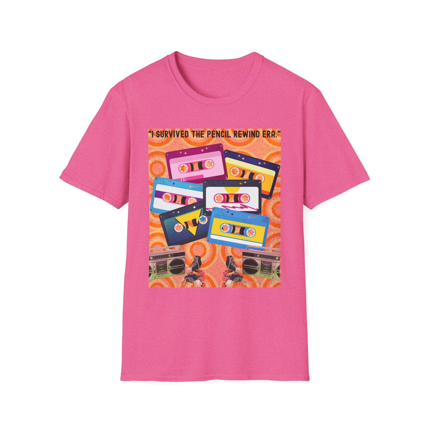 Vintage 90s T-Shirt, Retro Graphic Tee, I Survived the Pencil Rewind Era, Gift for Music Lovers, Nostalgic Apparel
