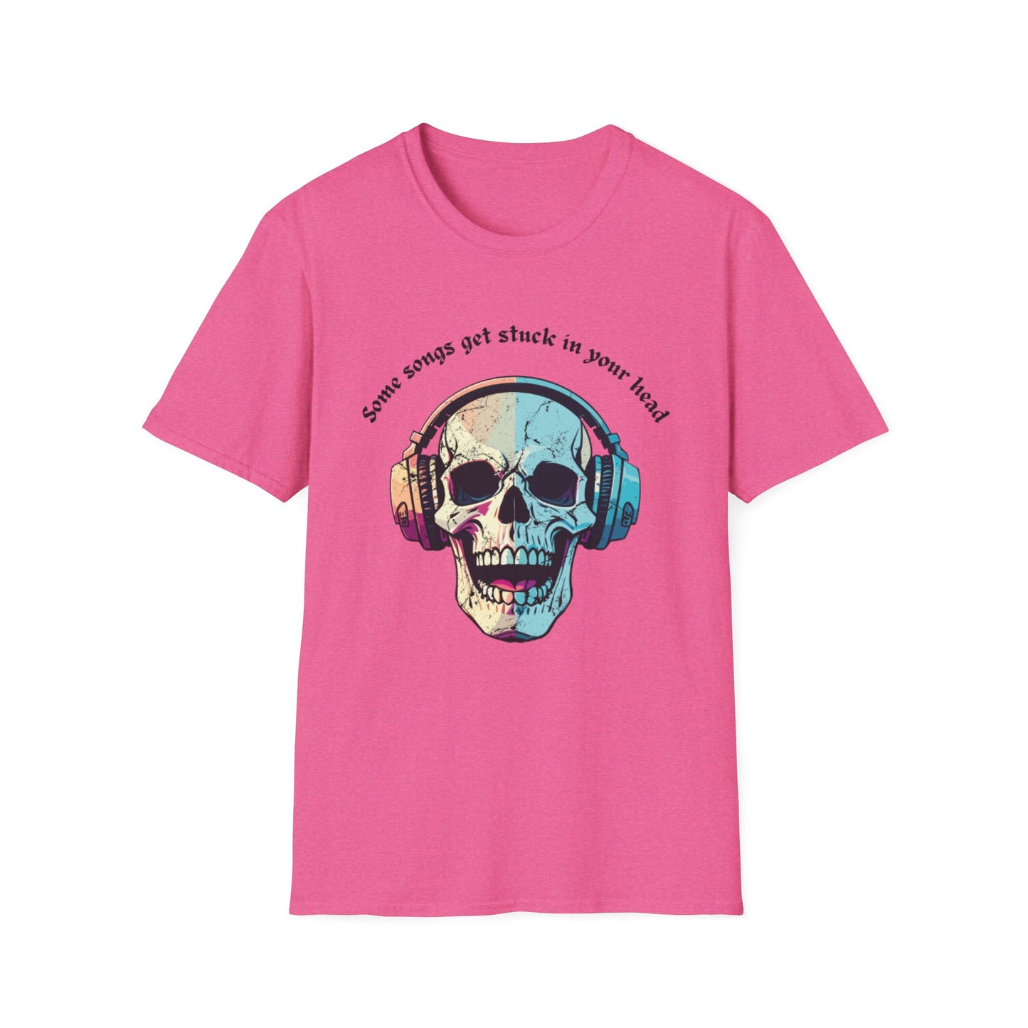 Skull Music T-Shirt - Cool Graphic Tee for Music Lovers, Perfect Gift for Halloween, Birthday, Concerts, Casual Wear, Soft And Comfy