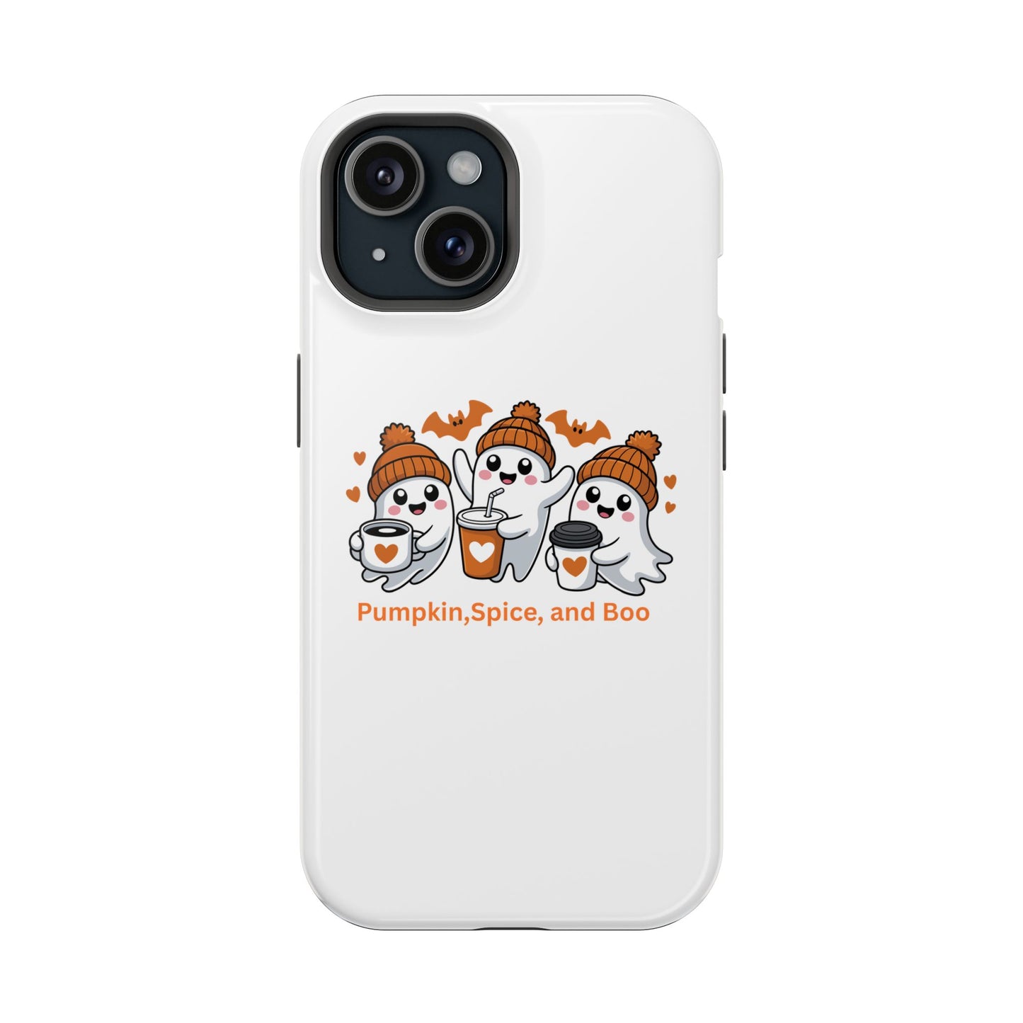 Cute Fall Ghosts Phone Case, Pumpkin Spice and Boo Cell Phone Cover, Halloween Accessory, Unique Gift for Spooky Season, Fall Decor