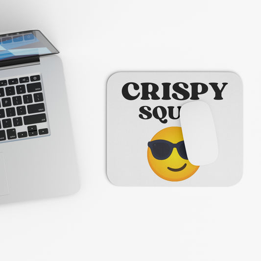 Crispy Squad Mouse Pad, Fun Office Decor, Emoji Gift, Gamer Mouse Pad, Desk Accessory for Students, Cute Work Station Item