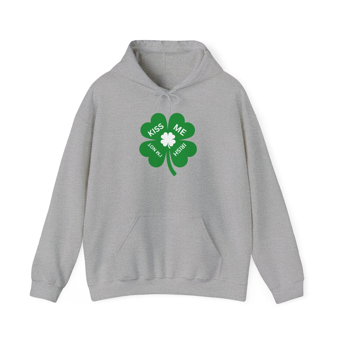 Kiss Me I'm Irish Hoodie, St. Patrick's Day Apparel, Unisex Sweatshirt, Shamrock Gift, Holiday Clothing, Irish Pride