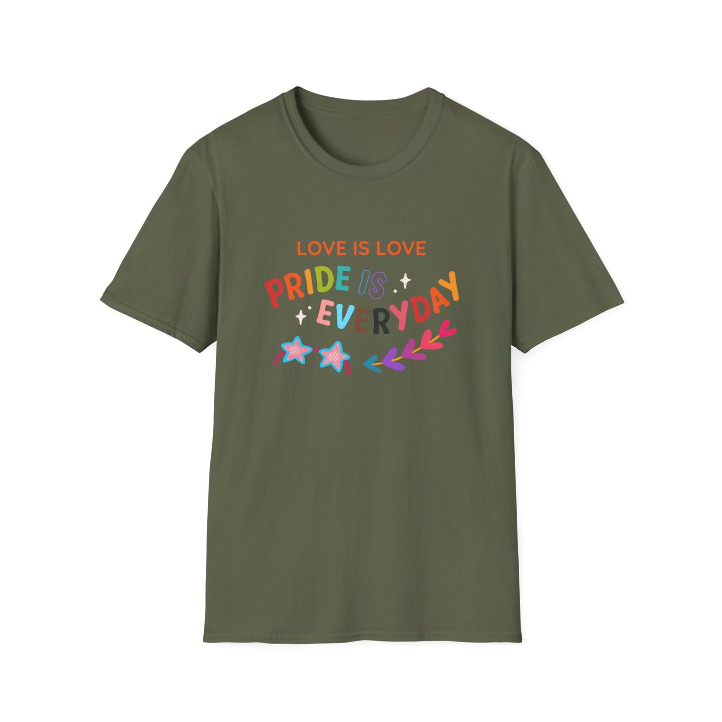 Love Is Love Pride Is Everyday T-Shirt | Rainbow Typography