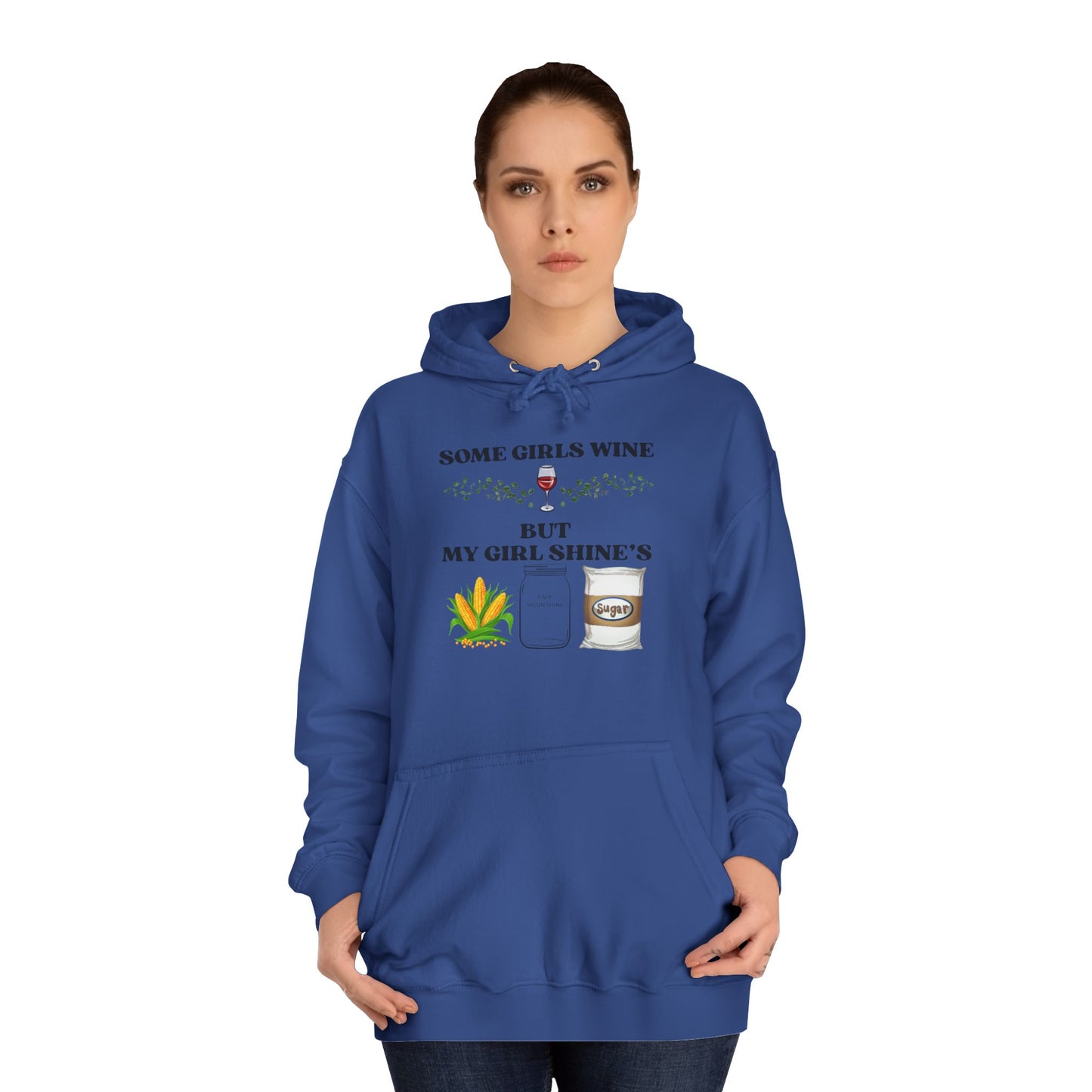 Funny Unisex College Hoodie - Perfect for Wine Lovers, Gift for Friends, Casual Wear, Cozy, Holiday Apparel