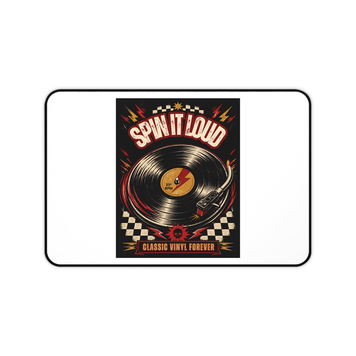 Spin It Loud Record Player desk mat | Classic Vinyl Forever, Retro Music