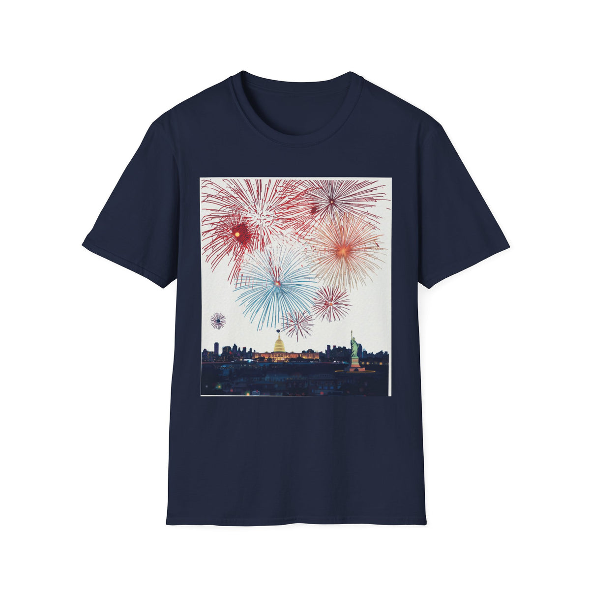 Fireworks Burst T-Shirt | Patriotic Sparkler Celebration Tee