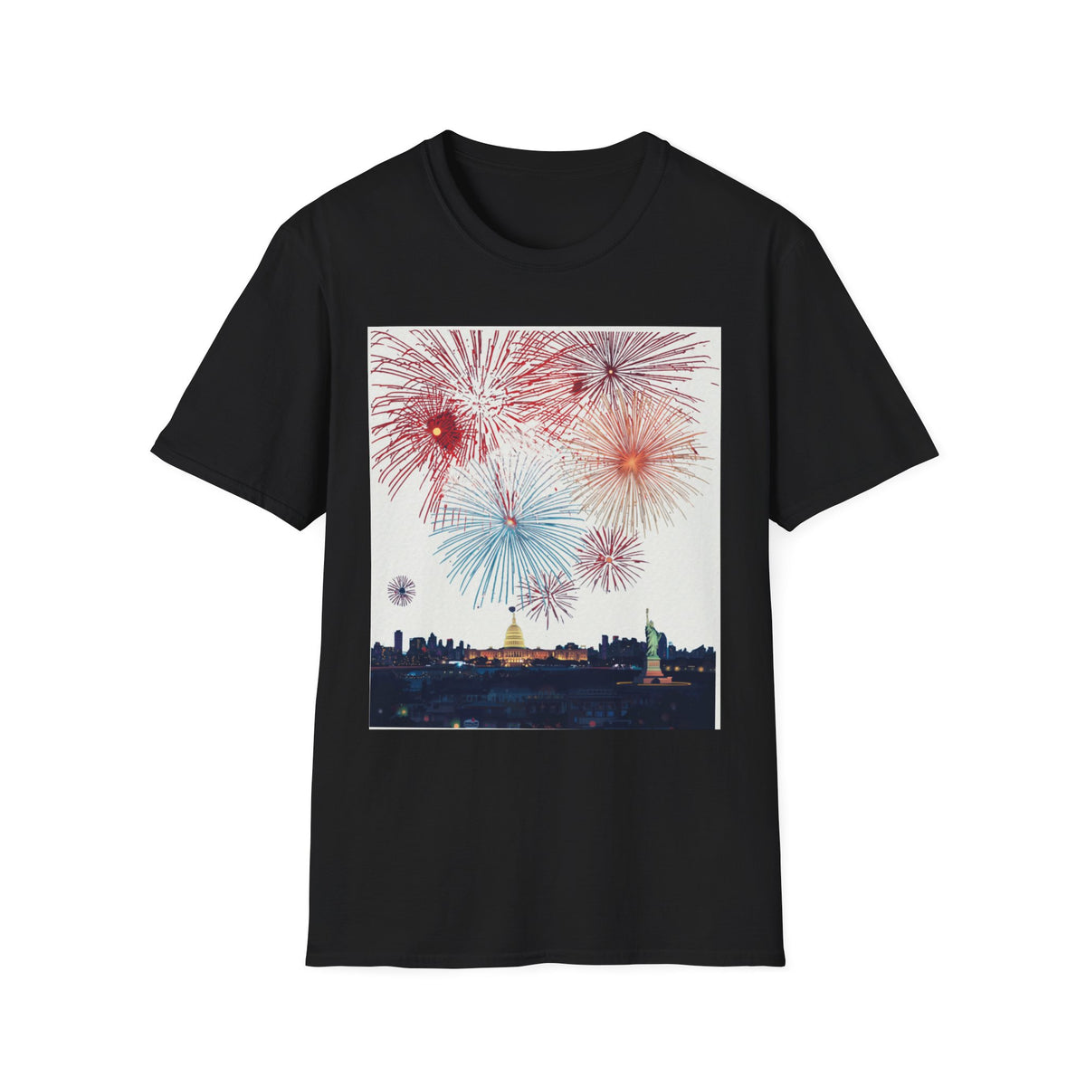 Fireworks Burst T-Shirt | Patriotic Sparkler Celebration Tee