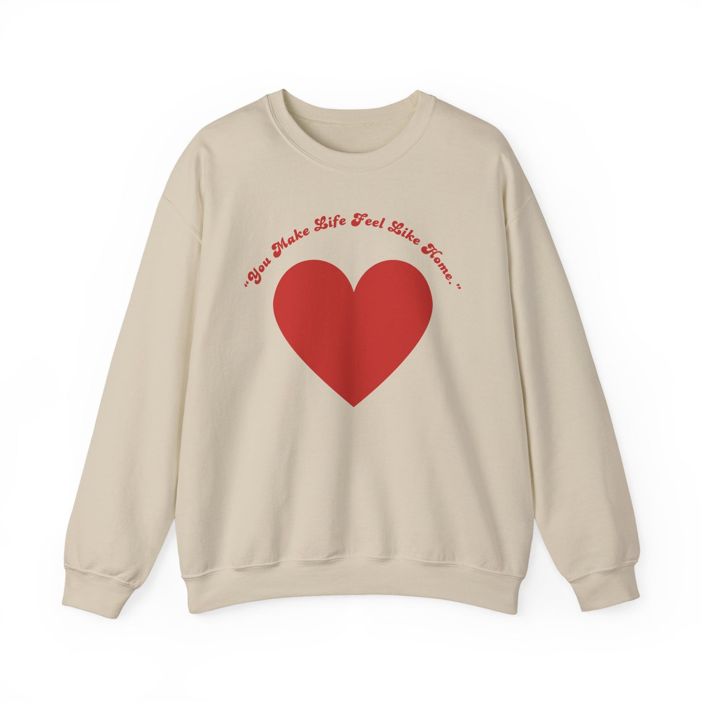 Red Heart Crewneck Sweatshirt | Minimal Love Graphic
