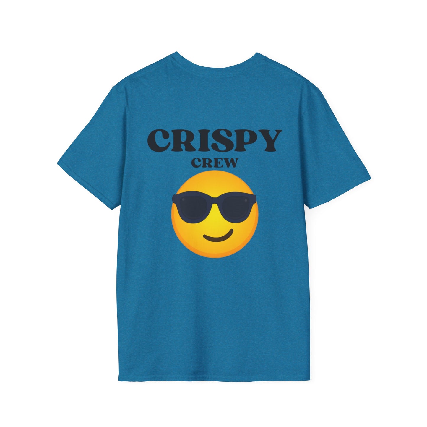 Crispy Crew Unisex T-Shirt, Fun Casual Wear, Summer Vibes, Gifts for Friends, Emoji Apparel, Birthday Celebrations, Trendy Fashion
