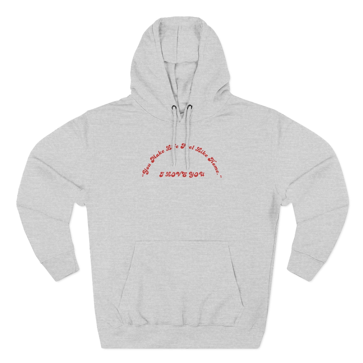 Minimalist White Hoodie with Red Script – 'I Hope You' Comfort Pullover