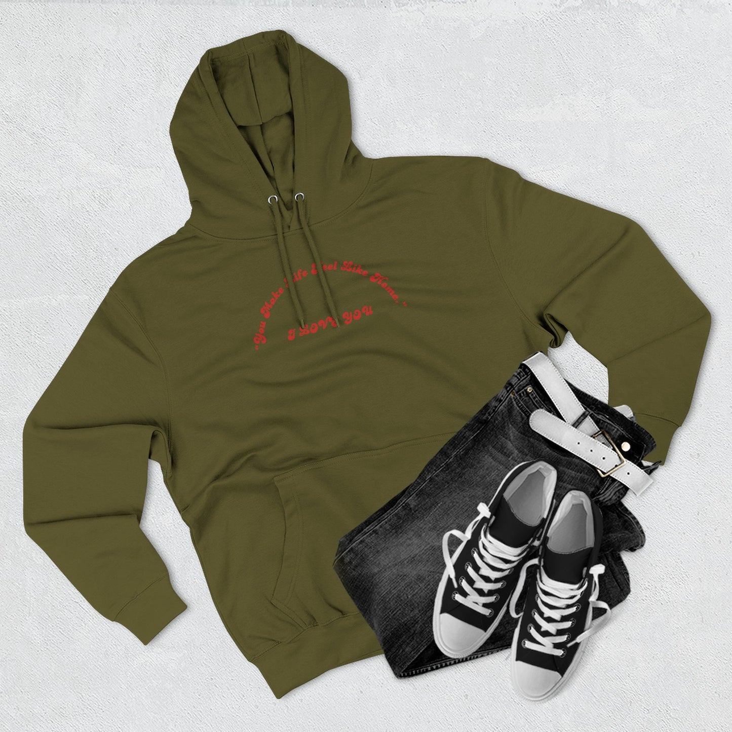 Minimalist White Hoodie with Red Script – 'I Hope You' Comfort Pullover