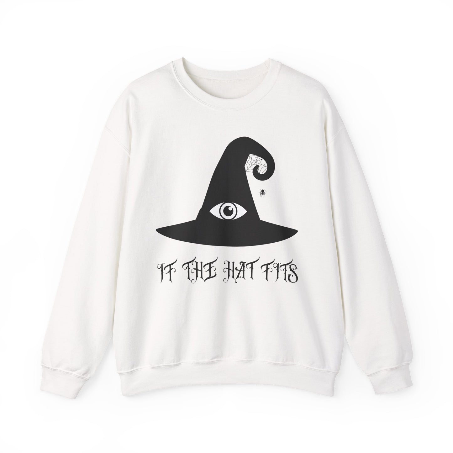 Halloween Unisex Sweatshirt - If The Hat Fits, Cozy Fall Wear, Witchy Vibe Apparel, Perfect for Spooky Season, Gift for Occasions