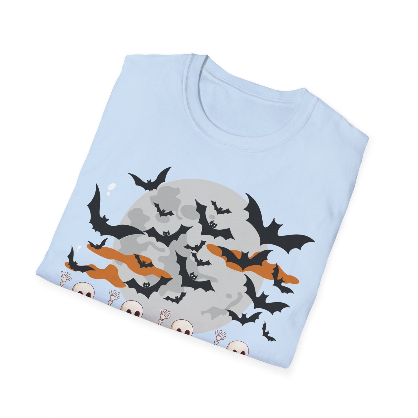 Halloween Skeleton Dance T-Shirt, Unisex Tee for Halloween Parties, Spooky Season Shirt, Cute Skeleton Design, Fun Graphic Tee