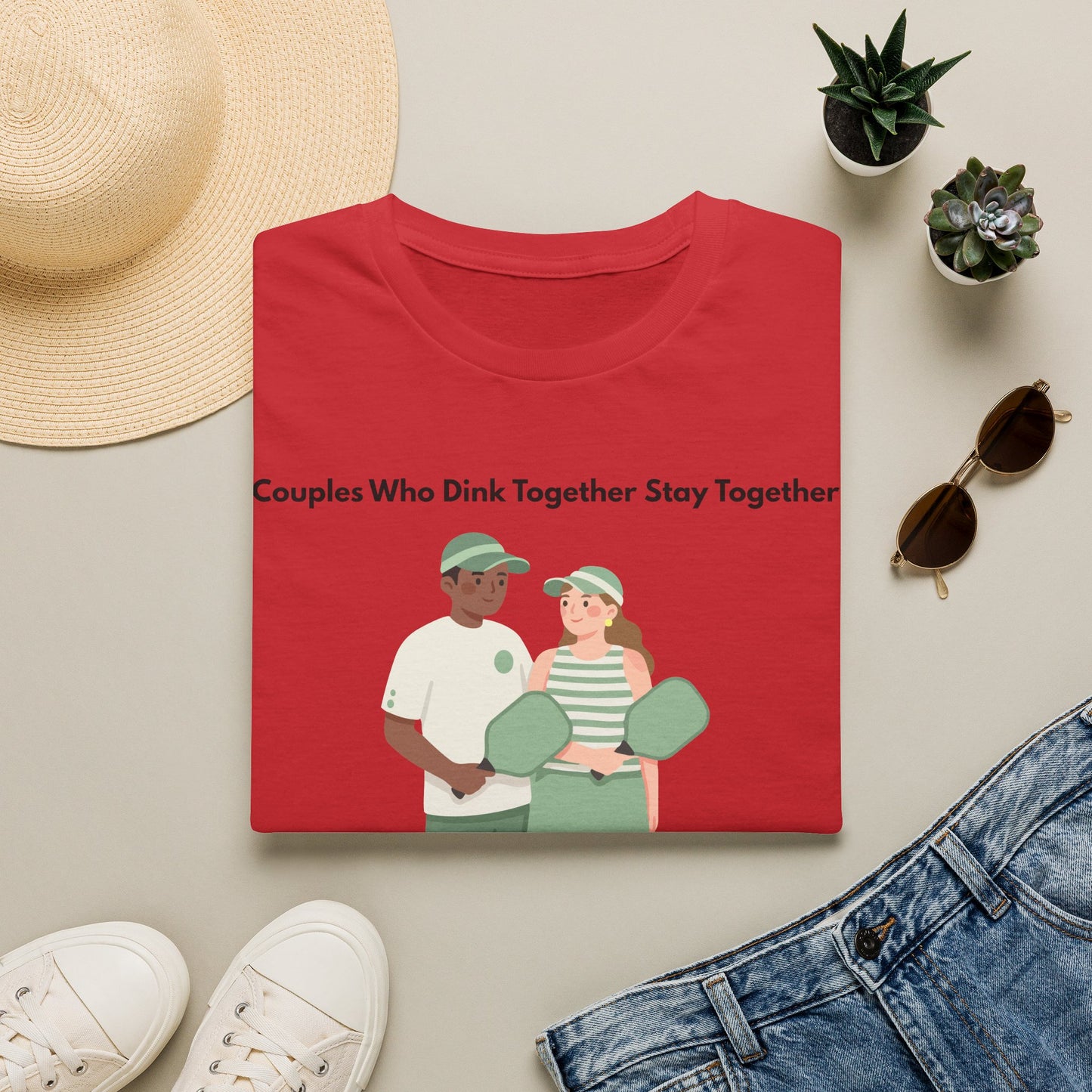 Couples Who Drink Together Stay Together T-Shirt | Matching Couple Illustration