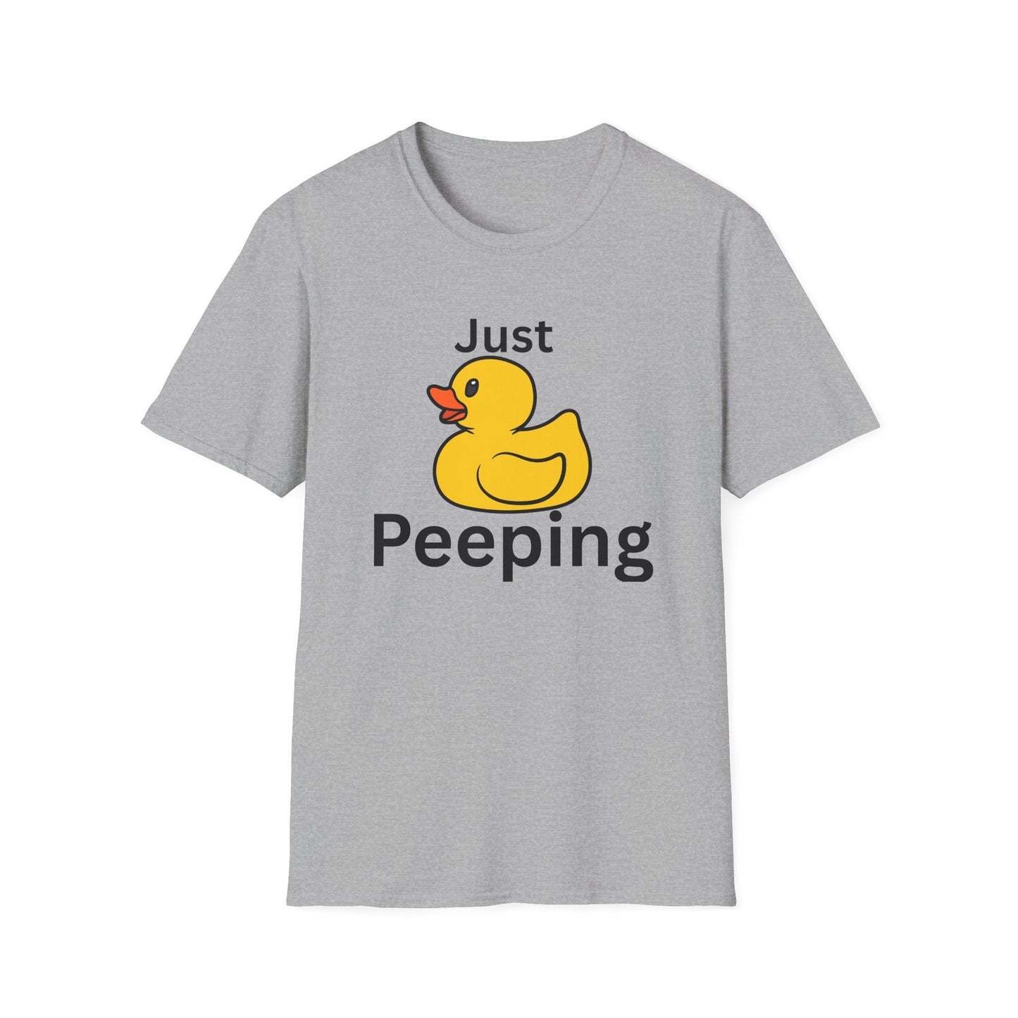 Just Peeping Duck T-Shirt, Fun Graphic Tee, Gift for Duck Lovers, Casual Apparel, Cute Gift for Birthdays