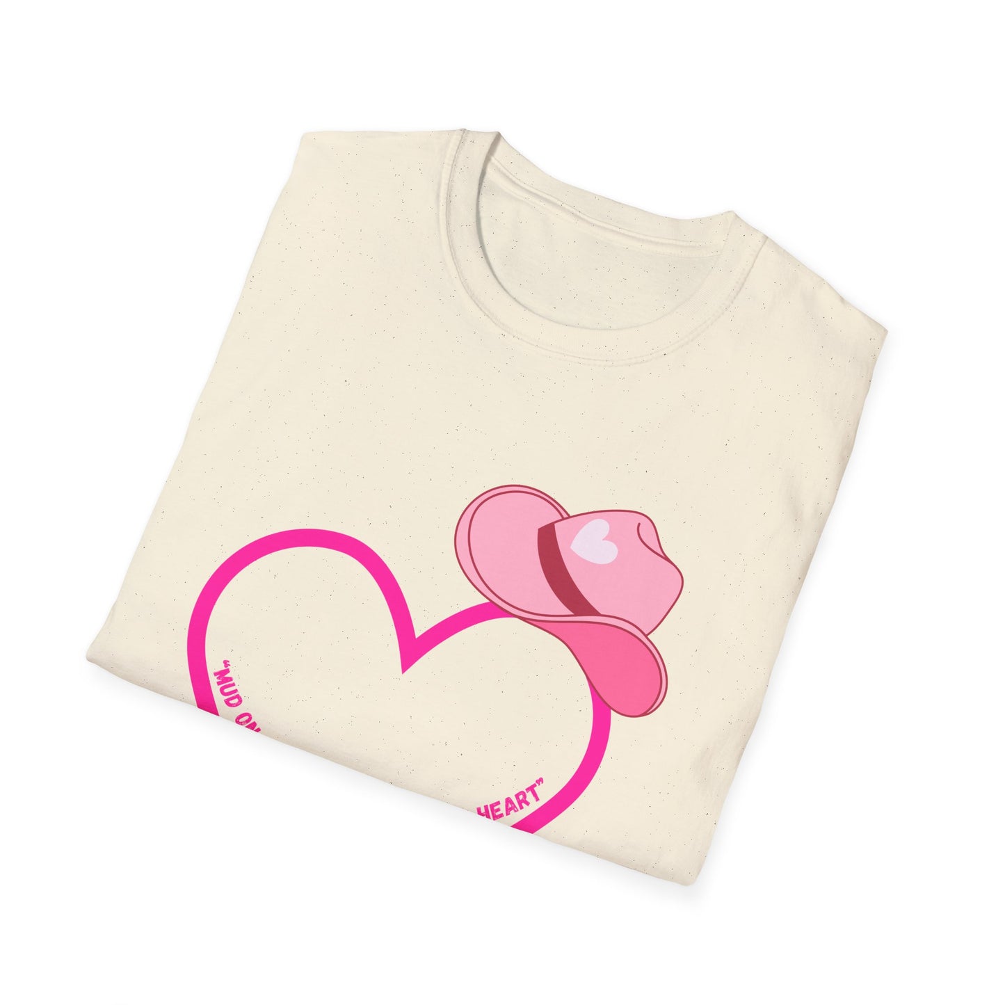 Pink Cowboy Hat Heart T-Shirt | Western Heart Graphic Tee