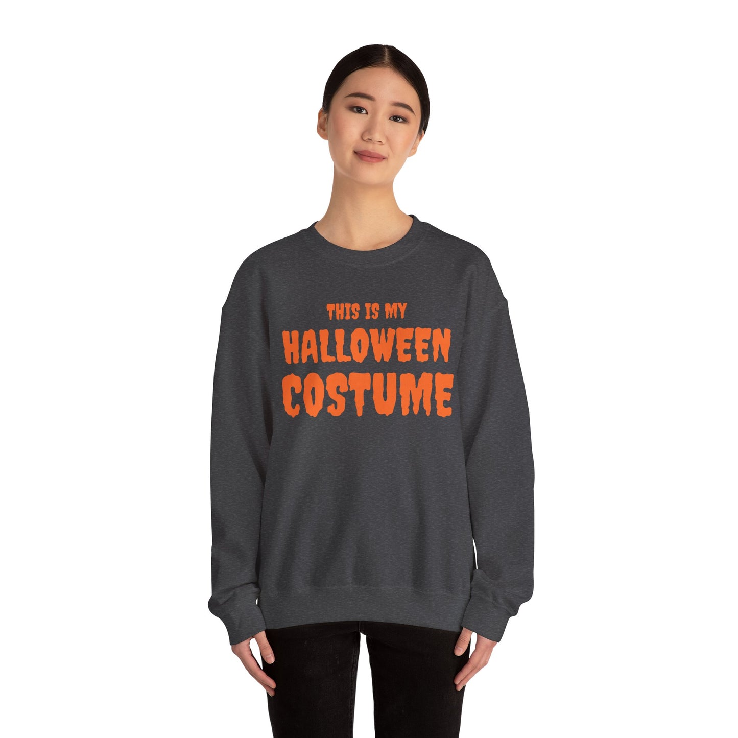 Halloween Costume Crewneck Sweatshirt, Unisex Sweatshirt, Cozy Halloween Apparel, Festive Fall Clothing, Halloween Party Outfit