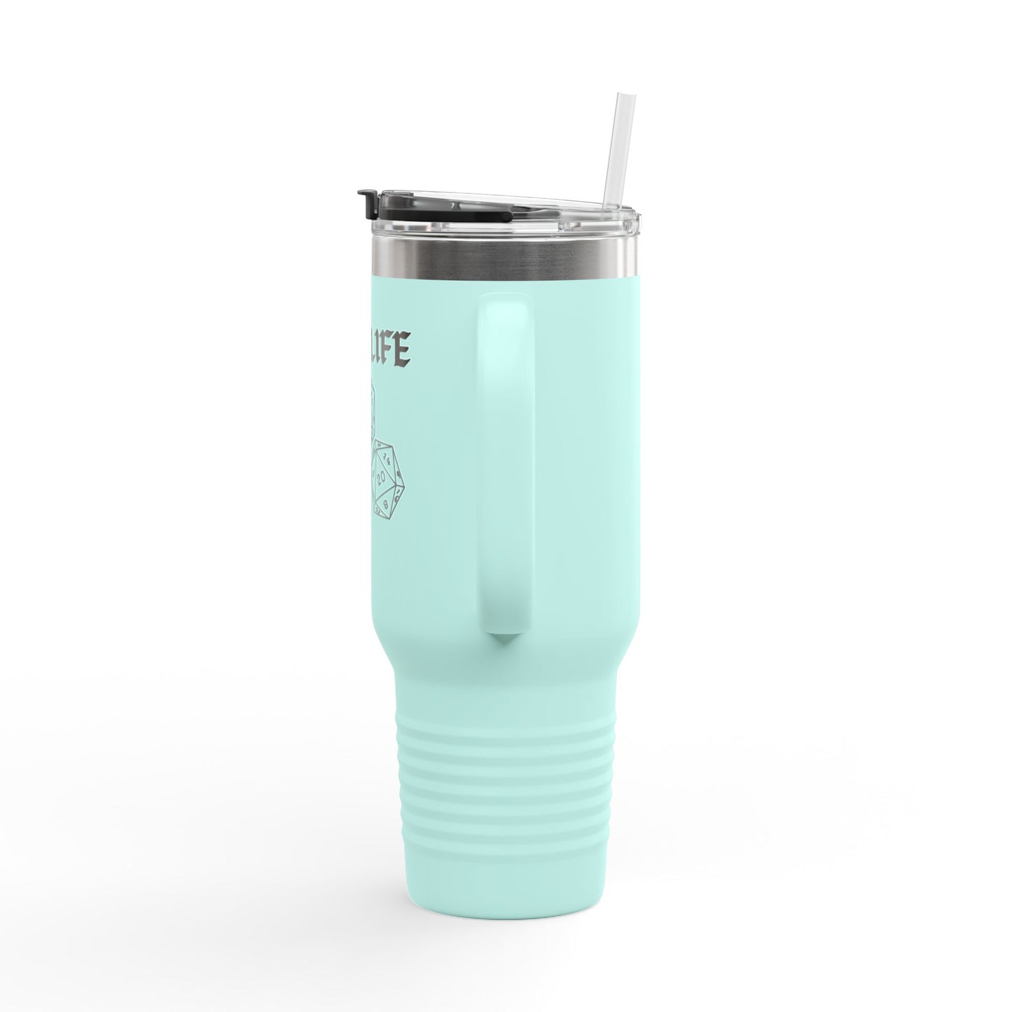 Dice Life Insulated Travel Mug, 40oz | Perfect for Gamers, Strong Design, Great for Parties, Gifts for RPG Fans, Outdoor Adventures