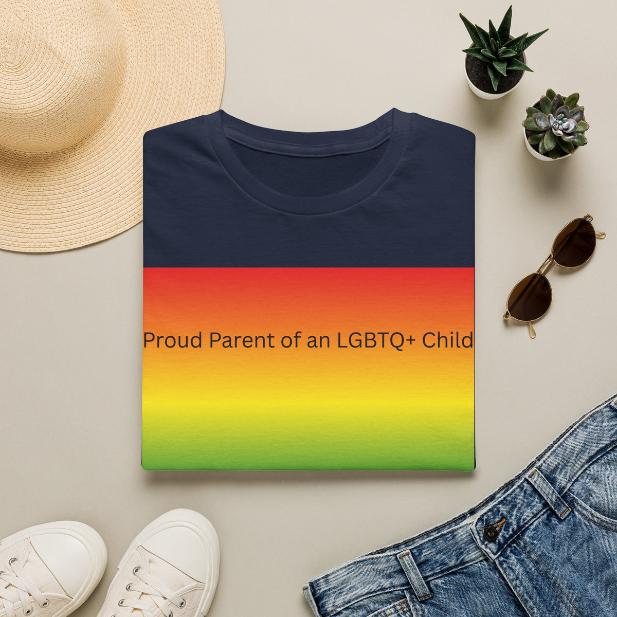 Proud Parent of an LGBTQ+ Child T-Shirt | Rainbow Pride Tee