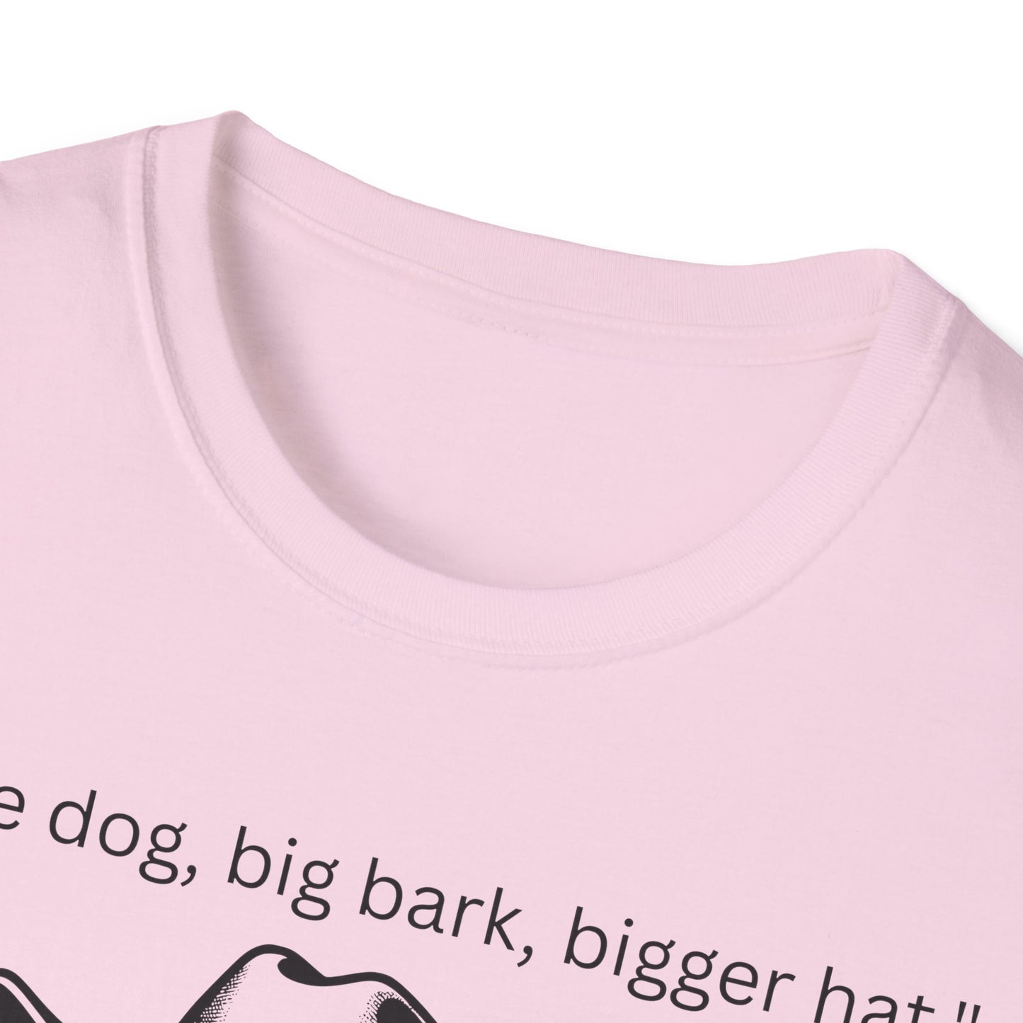 Little Dog Big Bark Unisex T-Shirt, Funny Dog Shirt, Pet Lover Gift, Cowboy Dog Tee, Cute Graphic Tee