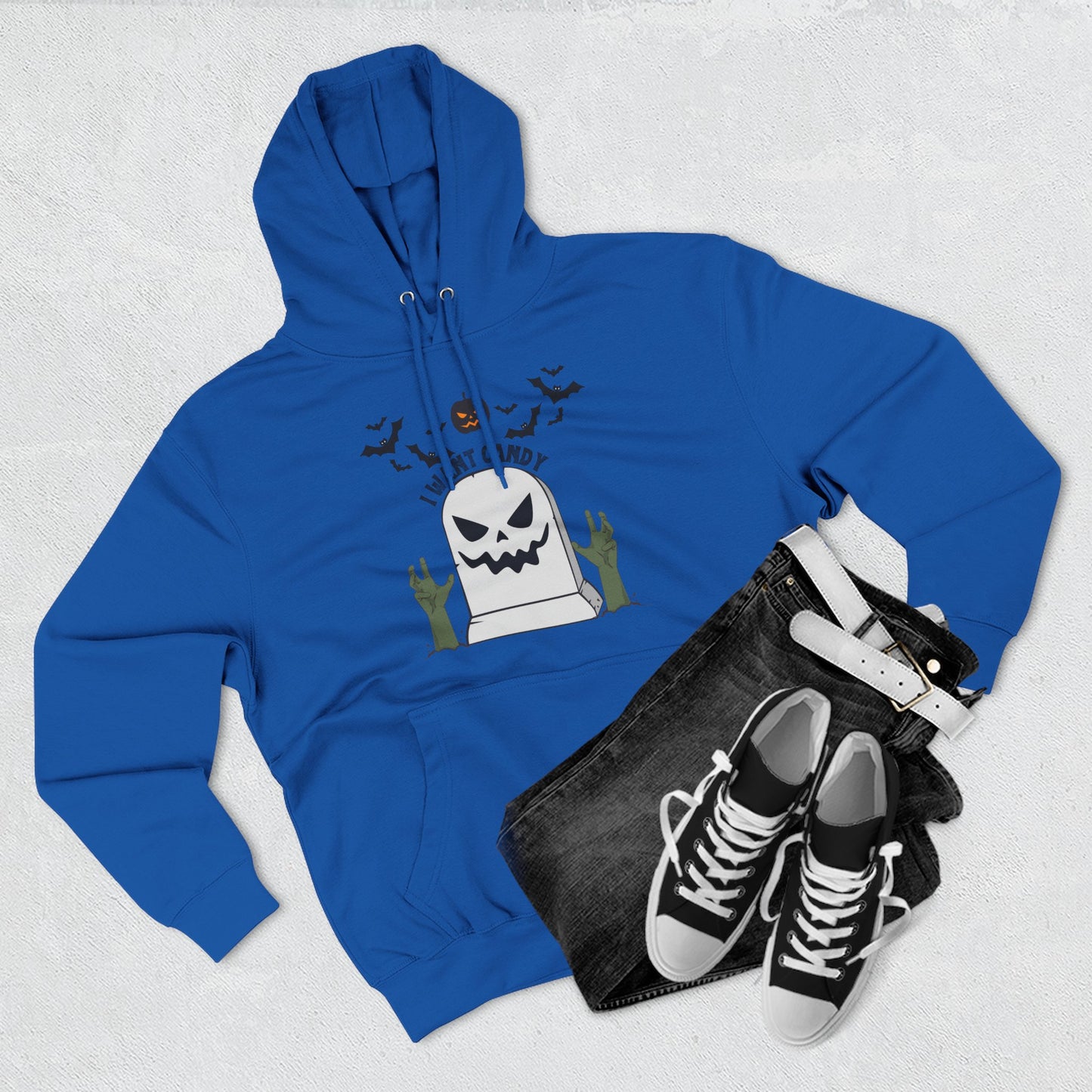 Spooky Halloween Hoodie, I Want Candy Fleece Hoodie, Goth Fashion, Trick or Treat Apparel, Cozy Fall Gift