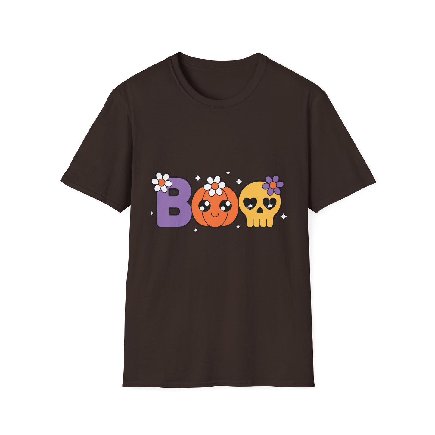 Whimsical Halloween T-Shirt with Boo Design, Cute Graphic Tee, Fall Fashion, Gift for October Birthdays, Spooky Season Apparel