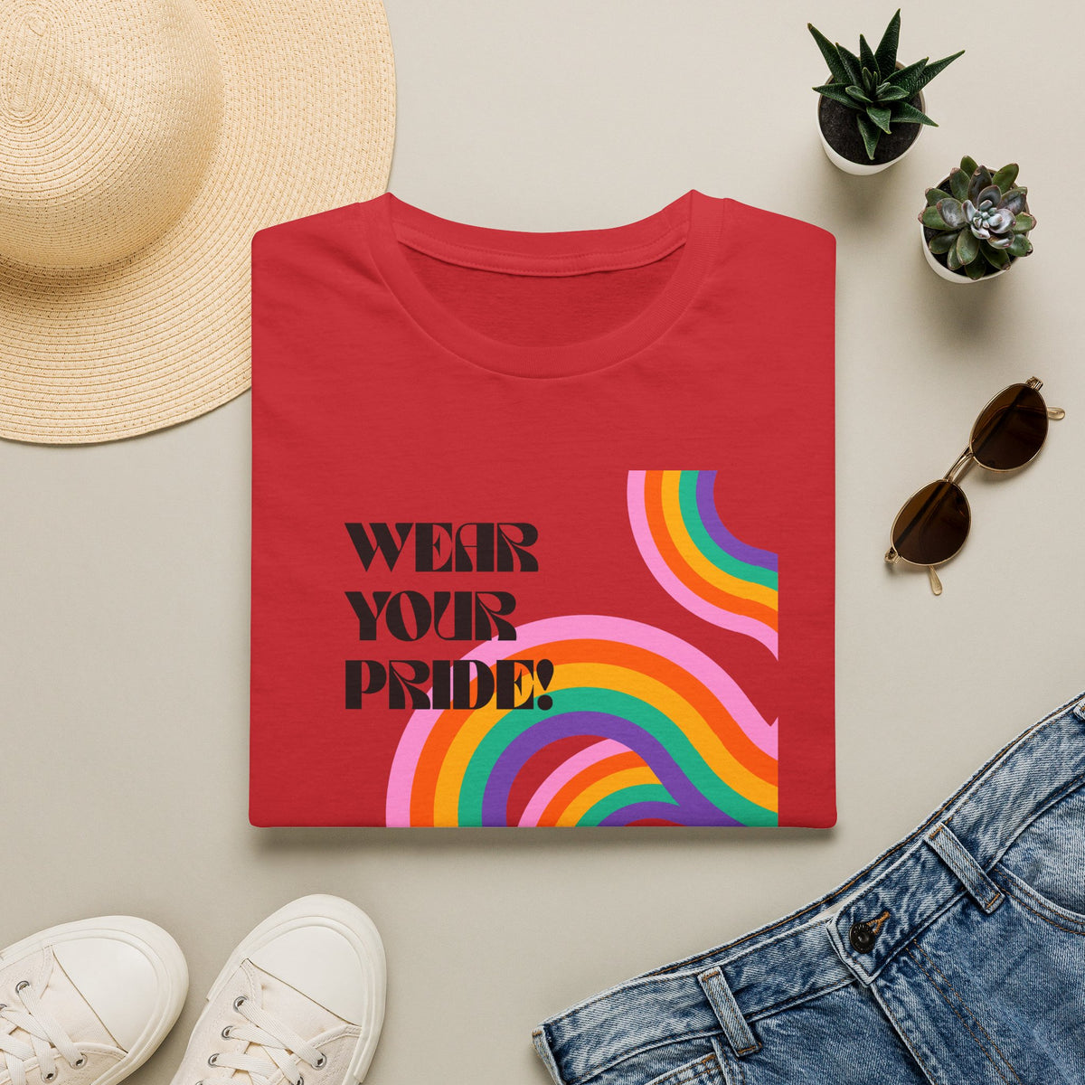 Wear Your Pride T-Shirt | Rainbow Waves LGBT Pride Tee