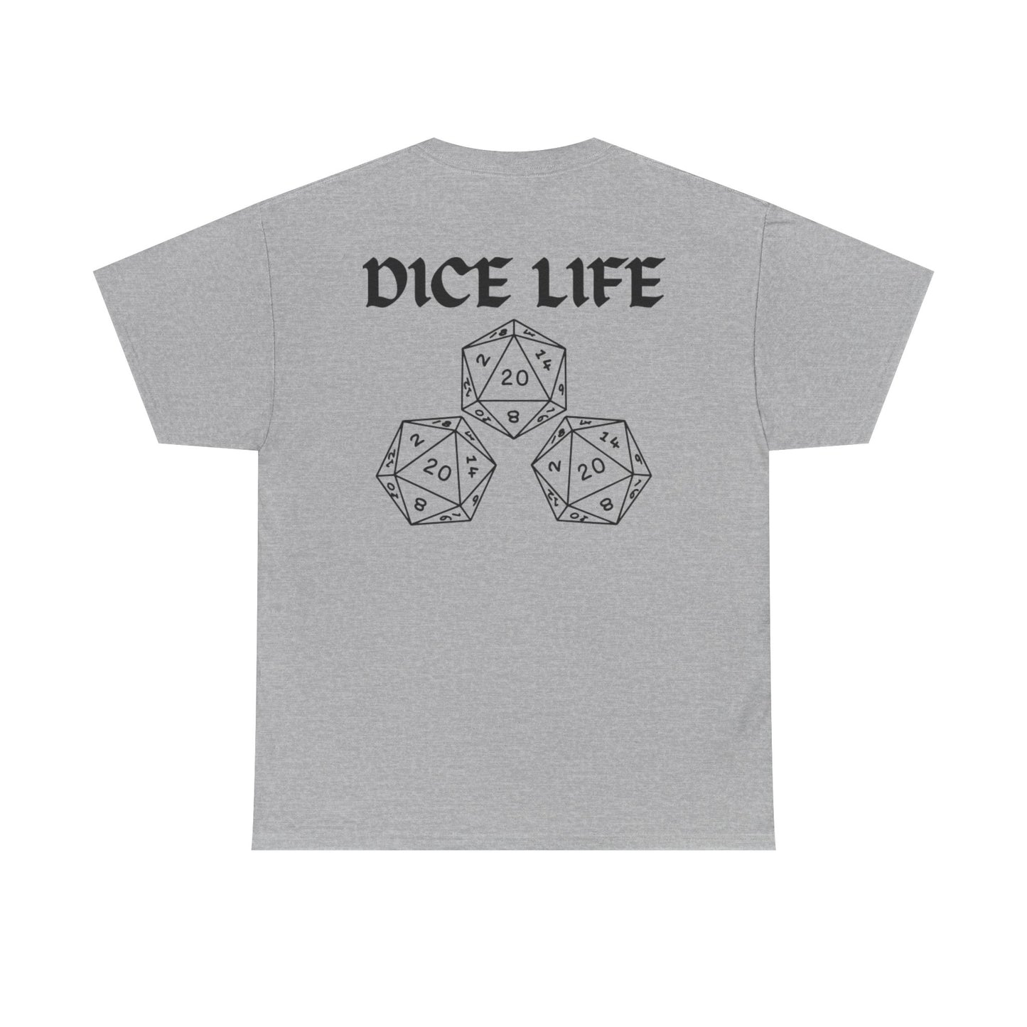 Dice Life Gaming T-Shirt, Perfect for Gamers, D&D Enthusiasts, Casual Wear, Gift for Tabletop Players, Unisex Graphic Tee