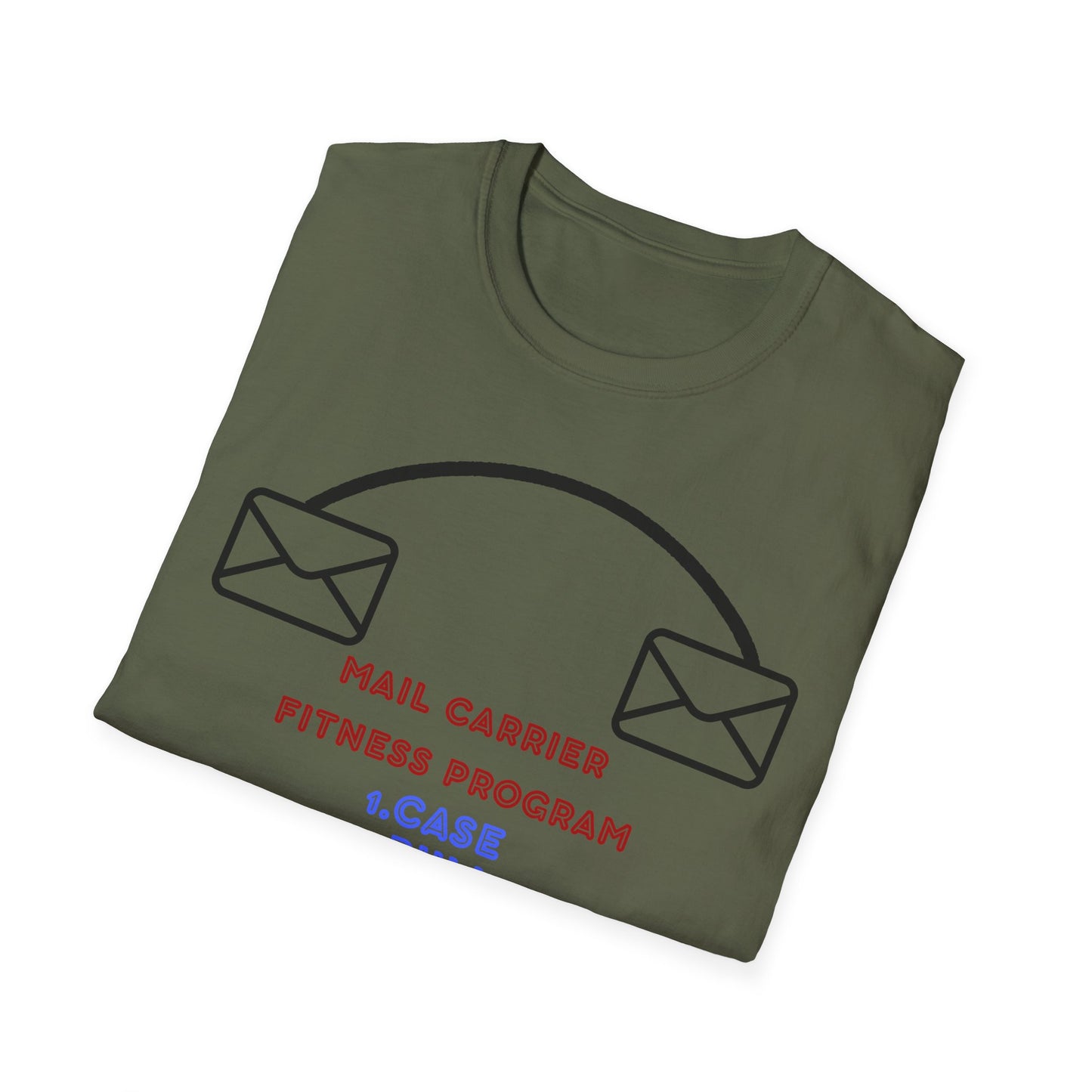 Funny Mail Carrier Fitness Program T-Shirt, Gift for Postal Workers, Funny Workout Tee, Unique Fitness Shirt, Casual Style Tee