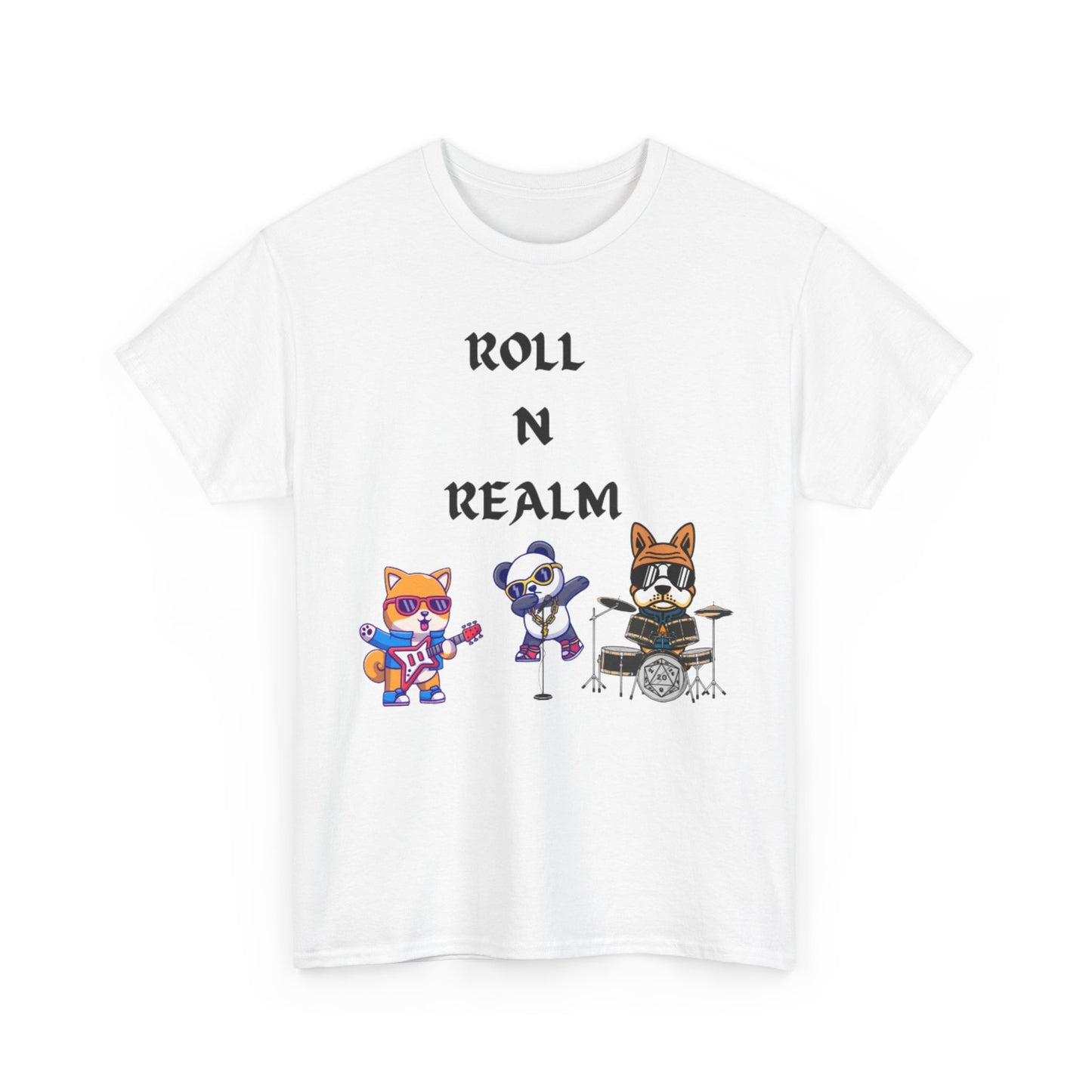 Music-Themed Unisex Heavy Cotton Tee - "Roll N Realm"