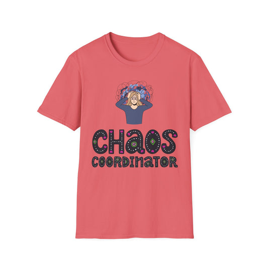 Chaos Coordinator T-Shirt, Fun Graphic Tee, Gift for Moms, Stress Relief Shirt, Self-Care Apparel, Quirky Humor Clothing