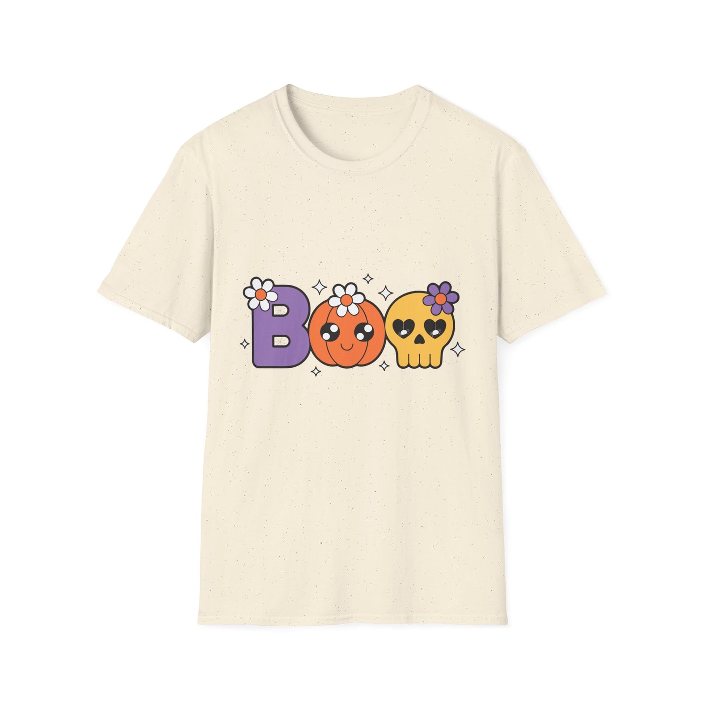 Whimsical Halloween T-Shirt with Boo Design, Cute Graphic Tee, Fall Fashion, Gift for October Birthdays, Spooky Season Apparel