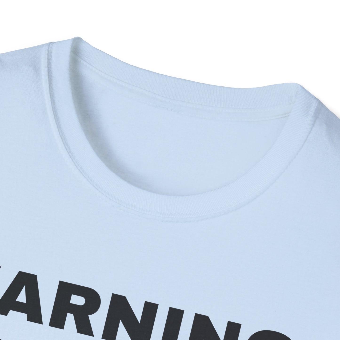Warning "Unfiltered opinions ahead" T-Shirt | Skull Hazard Symbol
