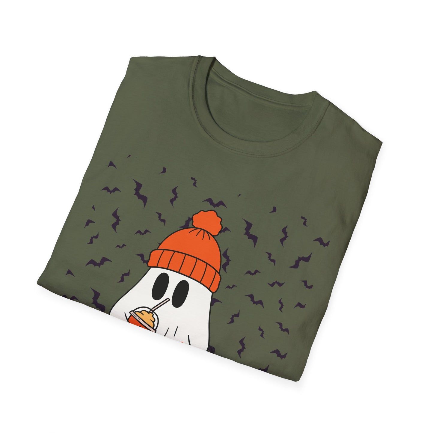 Halloween Ghost Cozy Unisex T-Shirt | Spooky Fun, Fall Apparel, Pumpkin Lovers Gift, Casual Halloween Outfit, Autumn Vibes