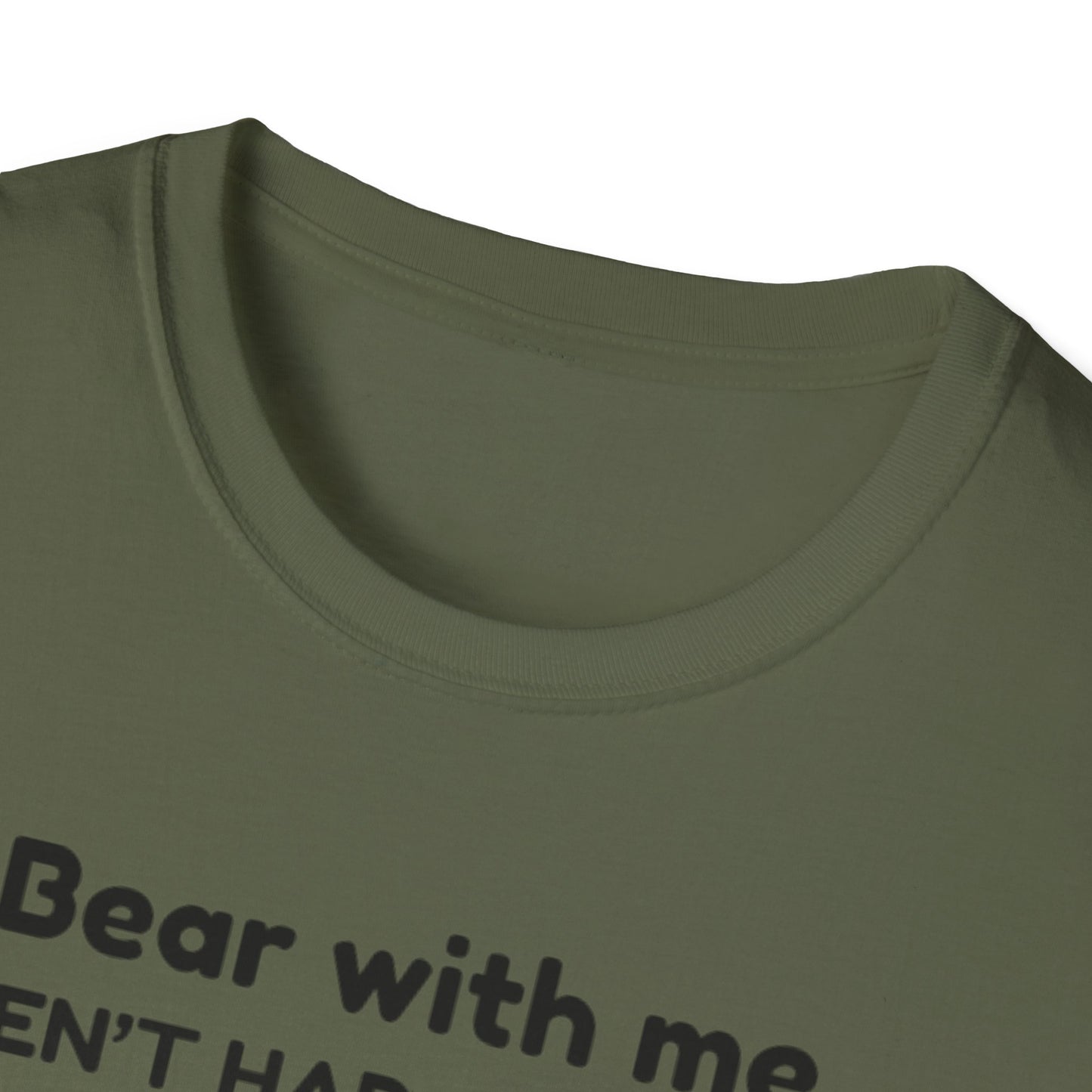 Cute Bear Coffee T-Shirt, Unisex Softstyle Tee, Perfect for Coffee Lovers, Gifts for Moms and Dads, Casual Everyday Wear, Birthday Gift