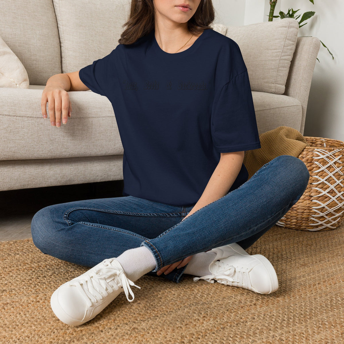 Pets, Books & Naps. T Shirt | Minimalist Text Tee, White Crewneck