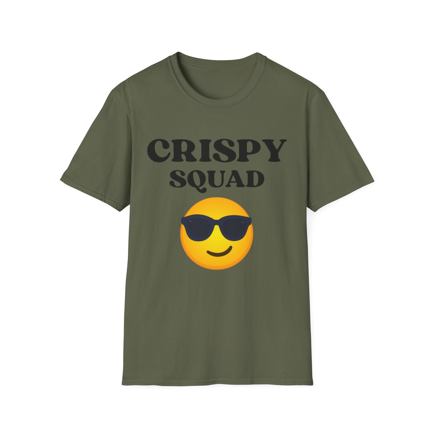 Crispy Squad T-Shirt - Fun Graphic Tee for Friends and Parties, Casual Wear, Gifts for Teens, Summer Outings, Emoji Vibe