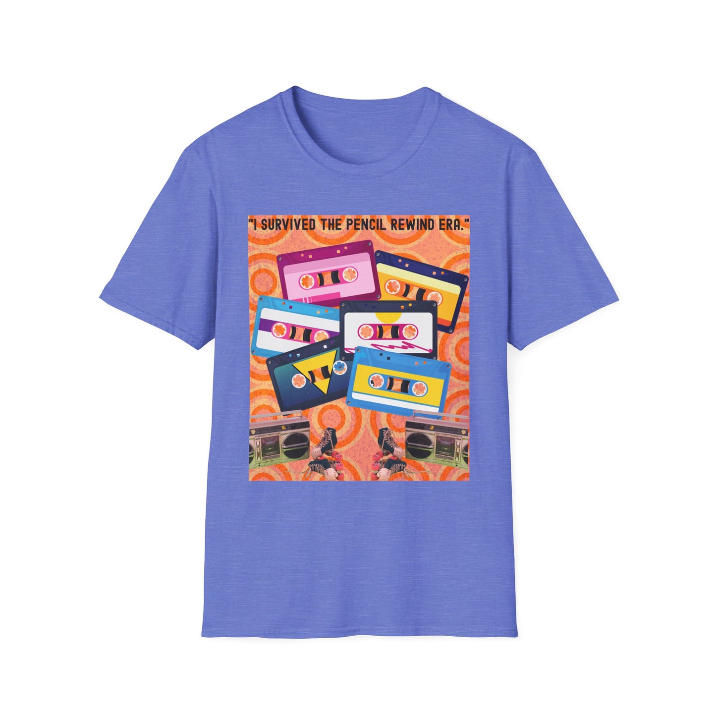 Vintage 90s T-Shirt, Retro Graphic Tee, I Survived the Pencil Rewind Era, Gift for Music Lovers, Nostalgic Apparel