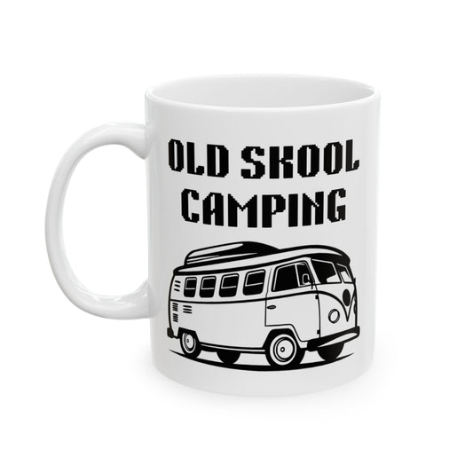 Vintage Camper Ceramic Mug, Retro Coffee Cup, Cute Gift for RV Lovers, Travel Enthusiasts, Birthday Present, Home Decor