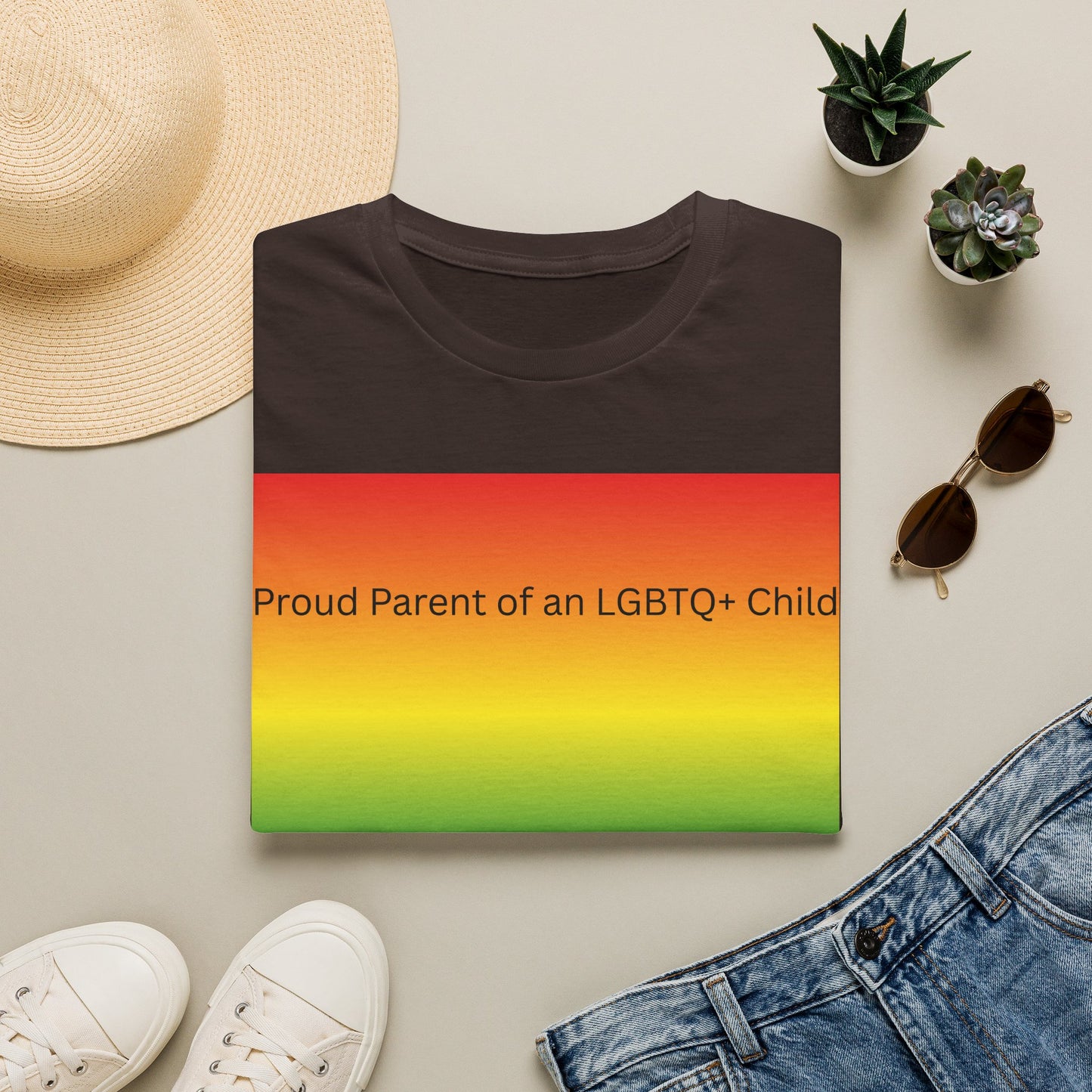 Proud Parent of an LGBTQ+ Child T-Shirt | Rainbow Pride Tee