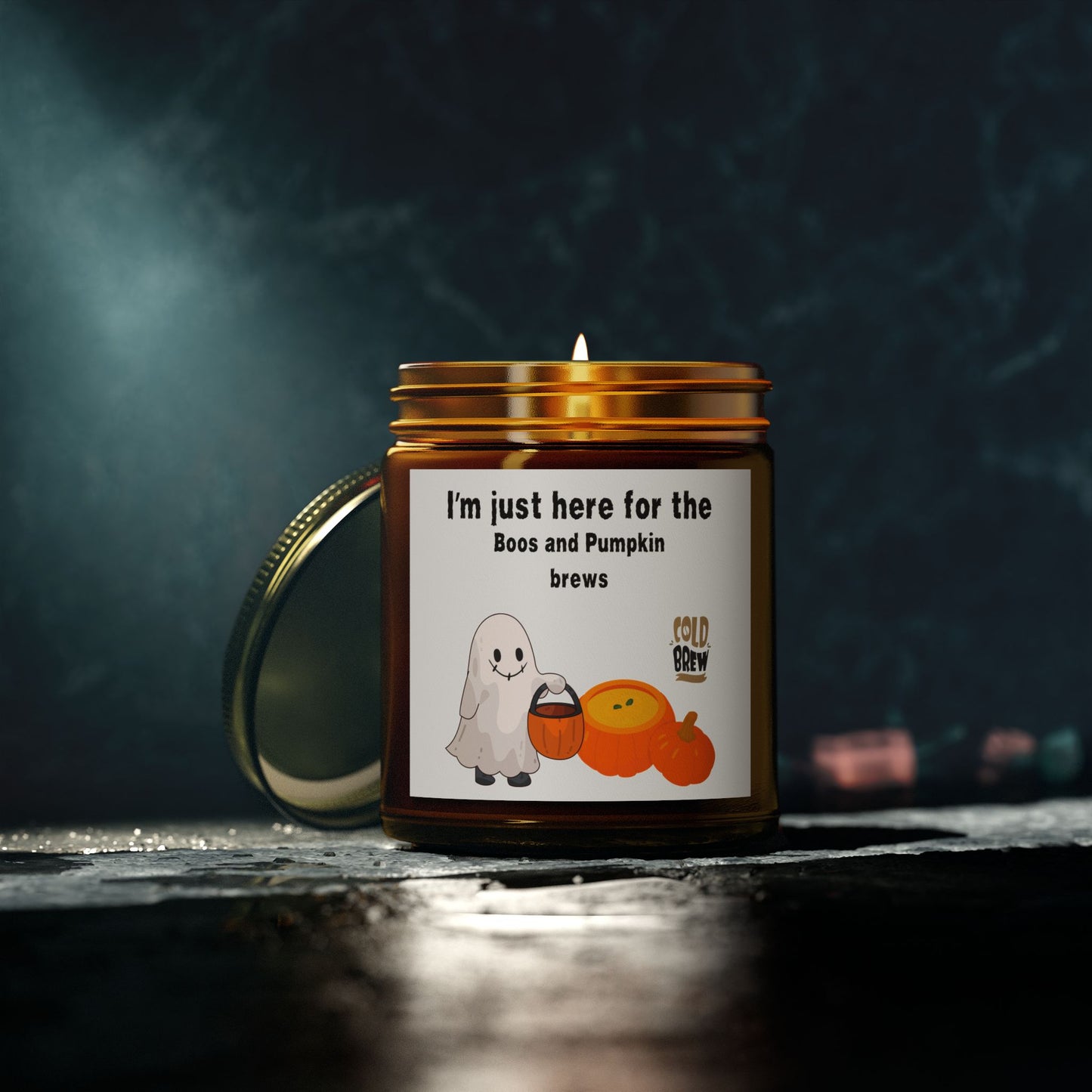 Halloween Scented Candle, Ghost Pumpkin Design, Cozy Home Decor, Fall Treats Gift, Autumn Vibes, Relaxation Candle