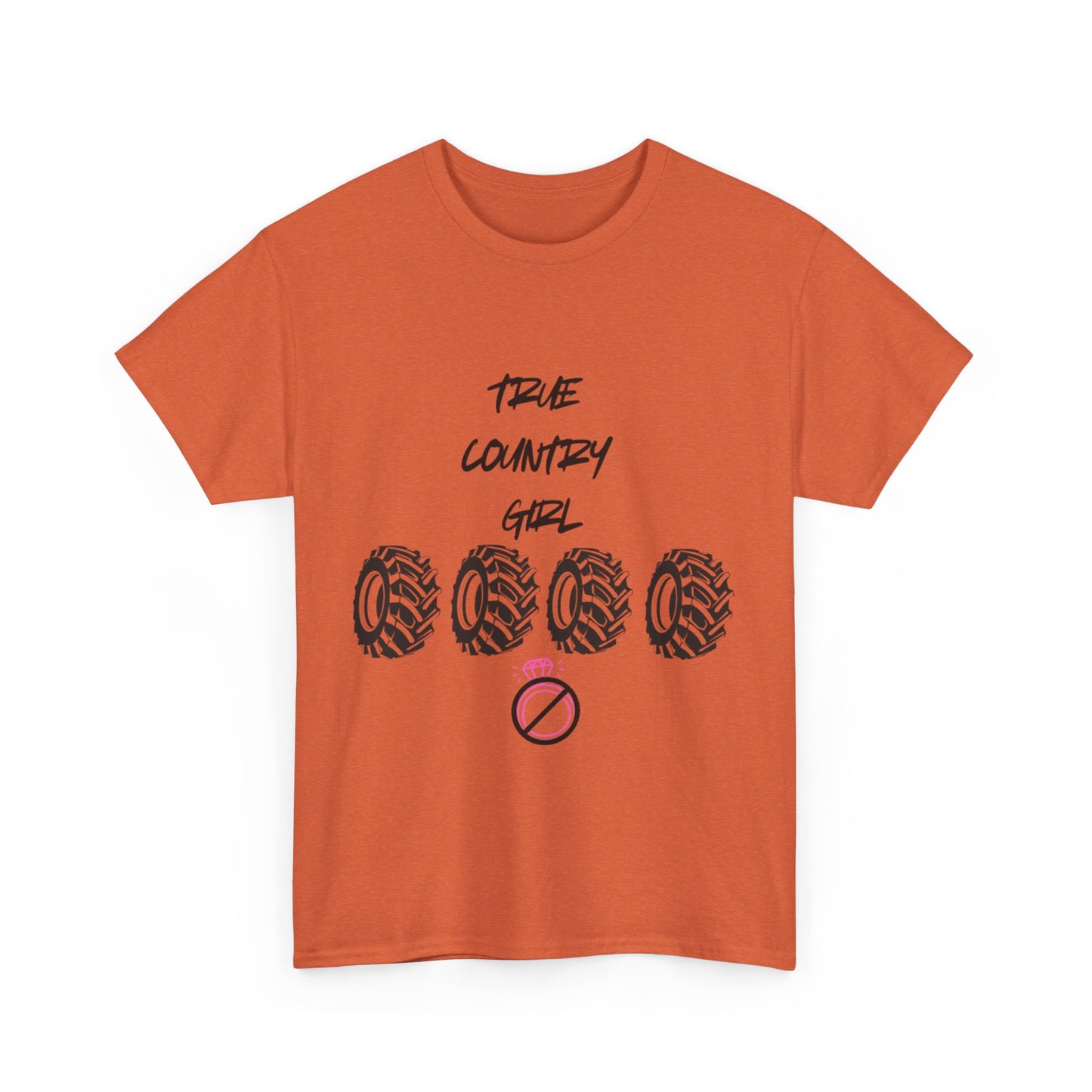 True Country Girl Unisex Heavy Cotton Tee, Country Style Shirt, Gift for Farm Lovers, Country Life Apparel, Casual Tee