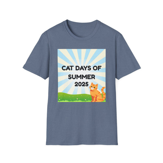 Summer Cat Days Unisex T-Shirt, Cute Cat Tee, Funny Pet Lover Gift, Casual Summer Wear, Summer 2025 T-Shirt