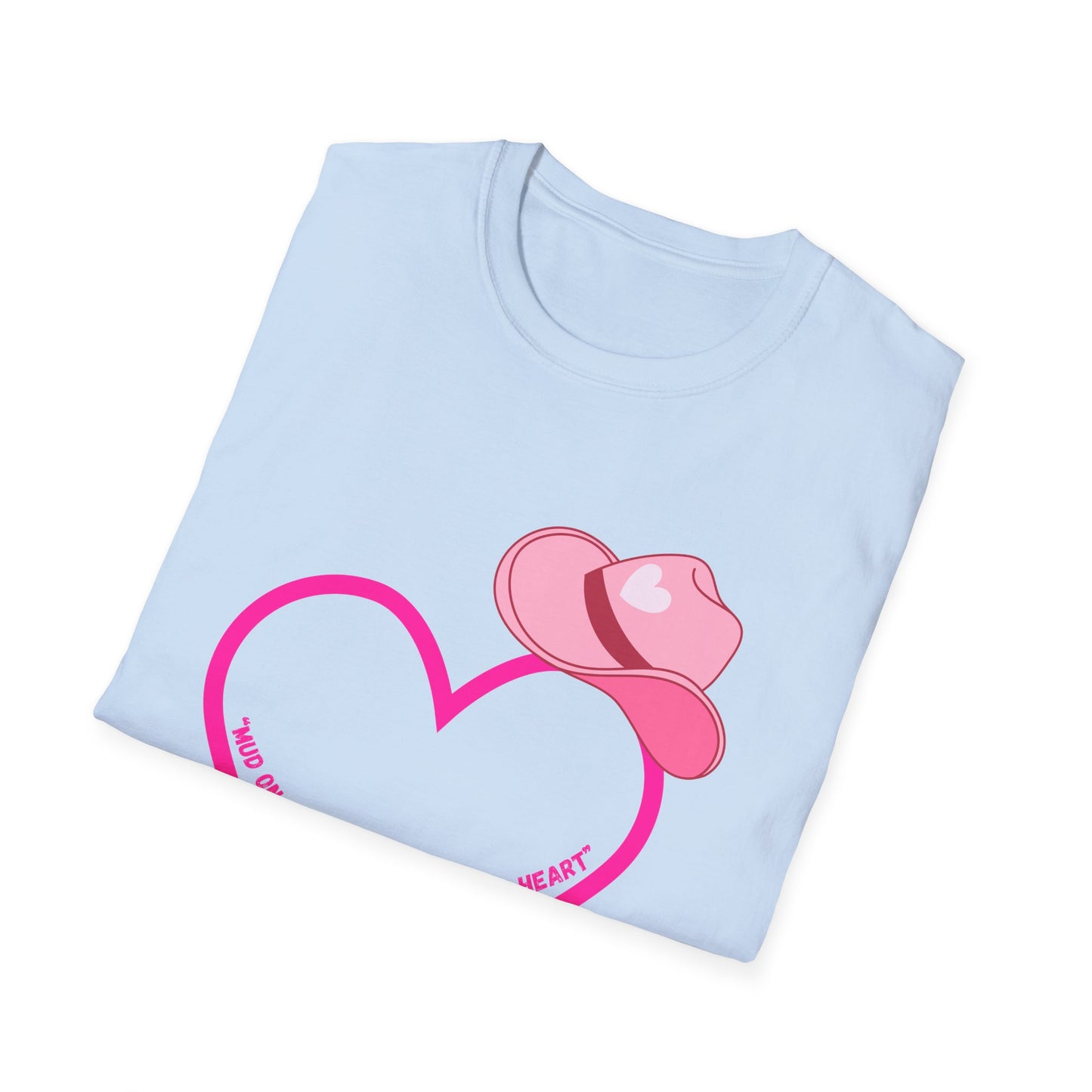 Pink Cowboy Hat Heart T-Shirt | Western Heart Graphic Tee